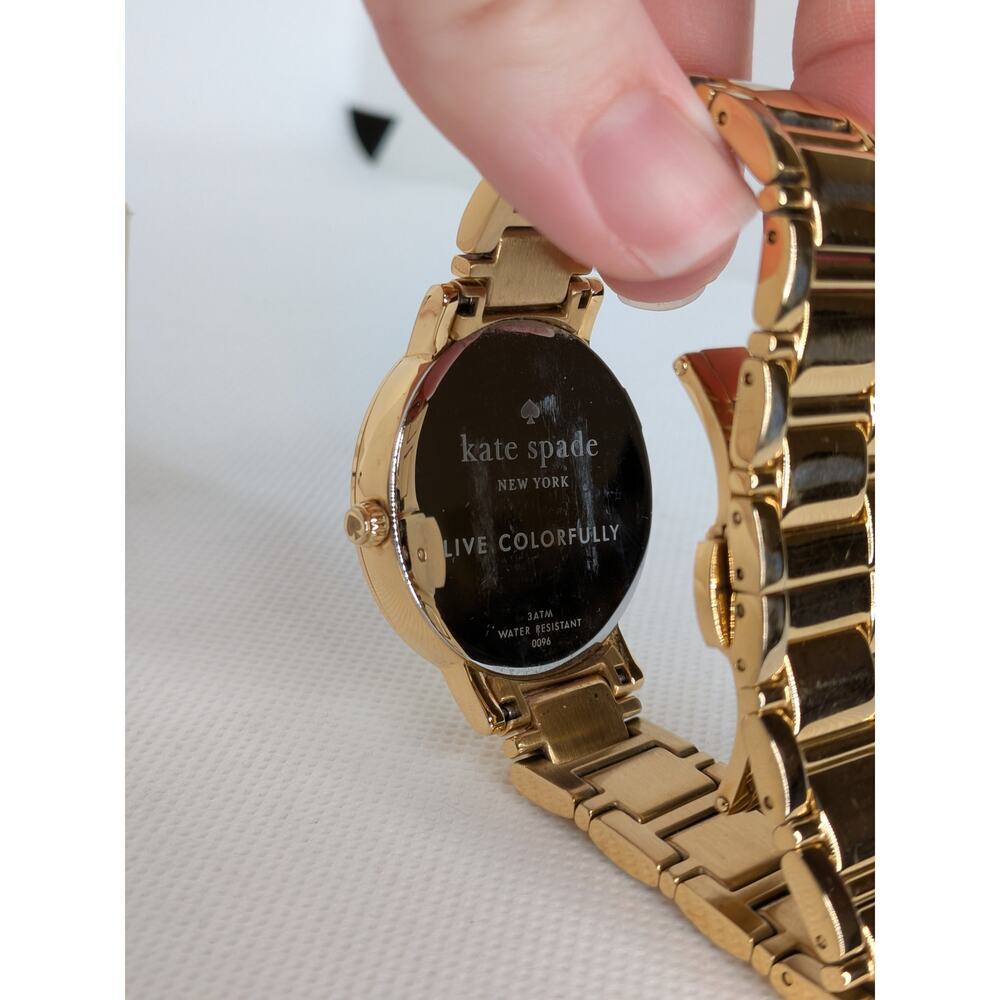 Kate Spade Gold Rhinestone Crystal Quarts Gramercy Watch New York  - 0096 - Picture 4 of 4